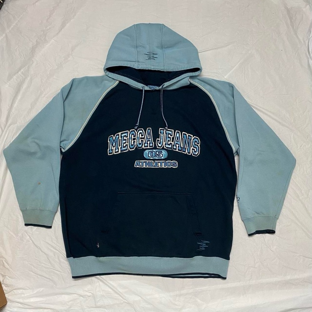y2k Mecca baggy baby blue hoodie